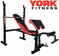 Скамья для жима со стойкой для штанги и партой Скотта York Fitness ASPIRE 320