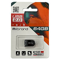 USB флеш накопитель Mibrand 64 GB Scorpio Black USB 2.0