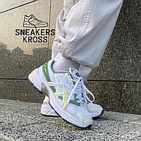 Мужские кроссовки Asics Gel-1130 White Green, кроссовки Асикс Гель 1130 белые