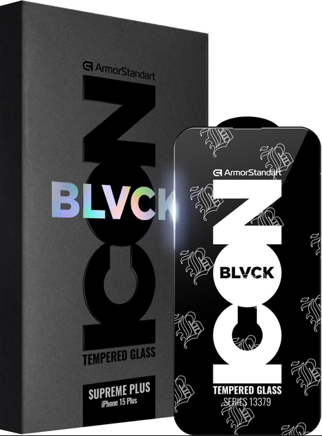 Захисне скло ArmorStandart Black Icon 3D для iPhone 14 Pro Max/iPhone 15 Plus Black, фото 1