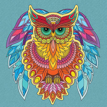 Картина за номерами антистрес Сова 30х30 см Strateg (JCEE36812)