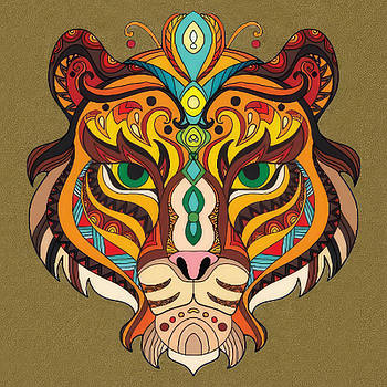 Картина за номерами антистрес Тигр 30х30 см Strateg (JCEE36799)