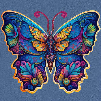 Картина за номерами антистрес Яскравий метелик 30х30 см Strateg (JCEE36807)