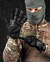 Военные перчатки Mechanix M-Pact Тактические черные перчатки Армейские полнопалые перчатки