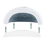 UV/LED лампа Sun 1S для нігтів (біла) - з таймером та дисплеєм, 48 Вт., фото 8