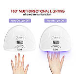 UV/LED лампа Sun 1S для нігтів (біла) - з таймером та дисплеєм, 48 Вт., фото 5