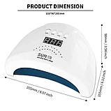 UV/LED лампа Sun 1S для нігтів (біла) - з таймером та дисплеєм, 48 Вт., фото 4