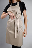 Фартух водонепроникний бежевий для кухарів, офіціантів, майстрів б'юті сфери, фото 2