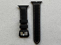 Ремешок для Apple Watch чёрный из натуральной кожи 42 мм, 44 мм, 45 мм