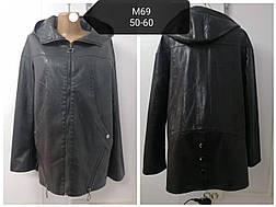 Куртка подовжена жіноча модна з екошкіри високої якості, є великі розміри MZX, фото 2