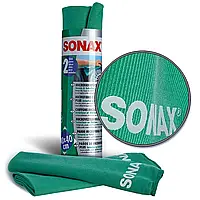 Набір серветок для скла, дзеркал, пластика з мікрофібри 40х40 см 2 шт SONAX Microfibre Cloth Plus (416541)