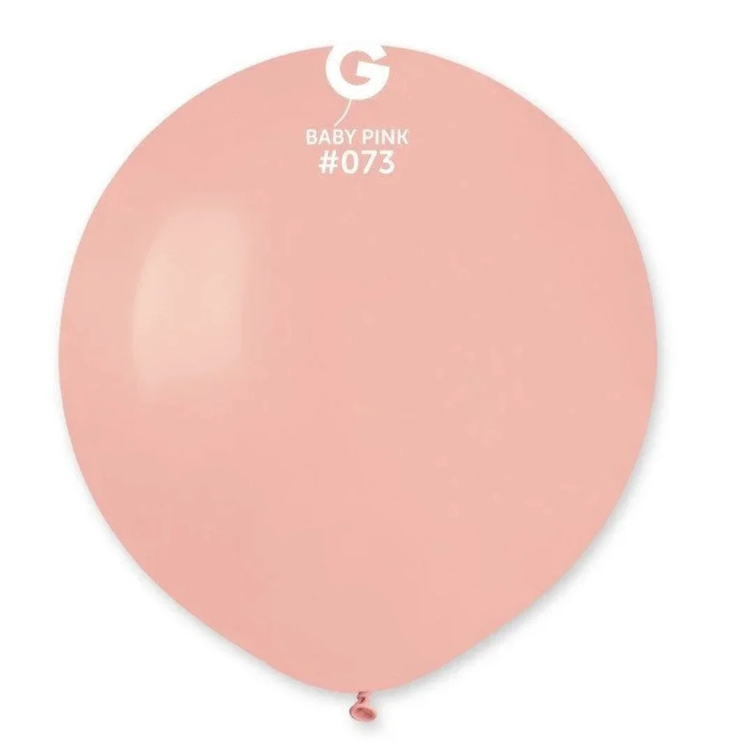 Латексна кулька Gemar рожева (Baby Pink) (073) пастель 19" (48 см) 1 шт