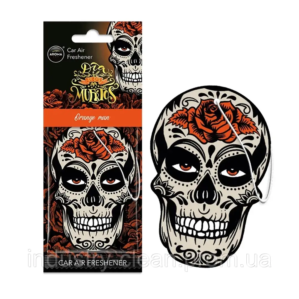 Автомобільний ароматизатор Aroma Car Dia De Los Muertos - Skull Orange Man (103798)