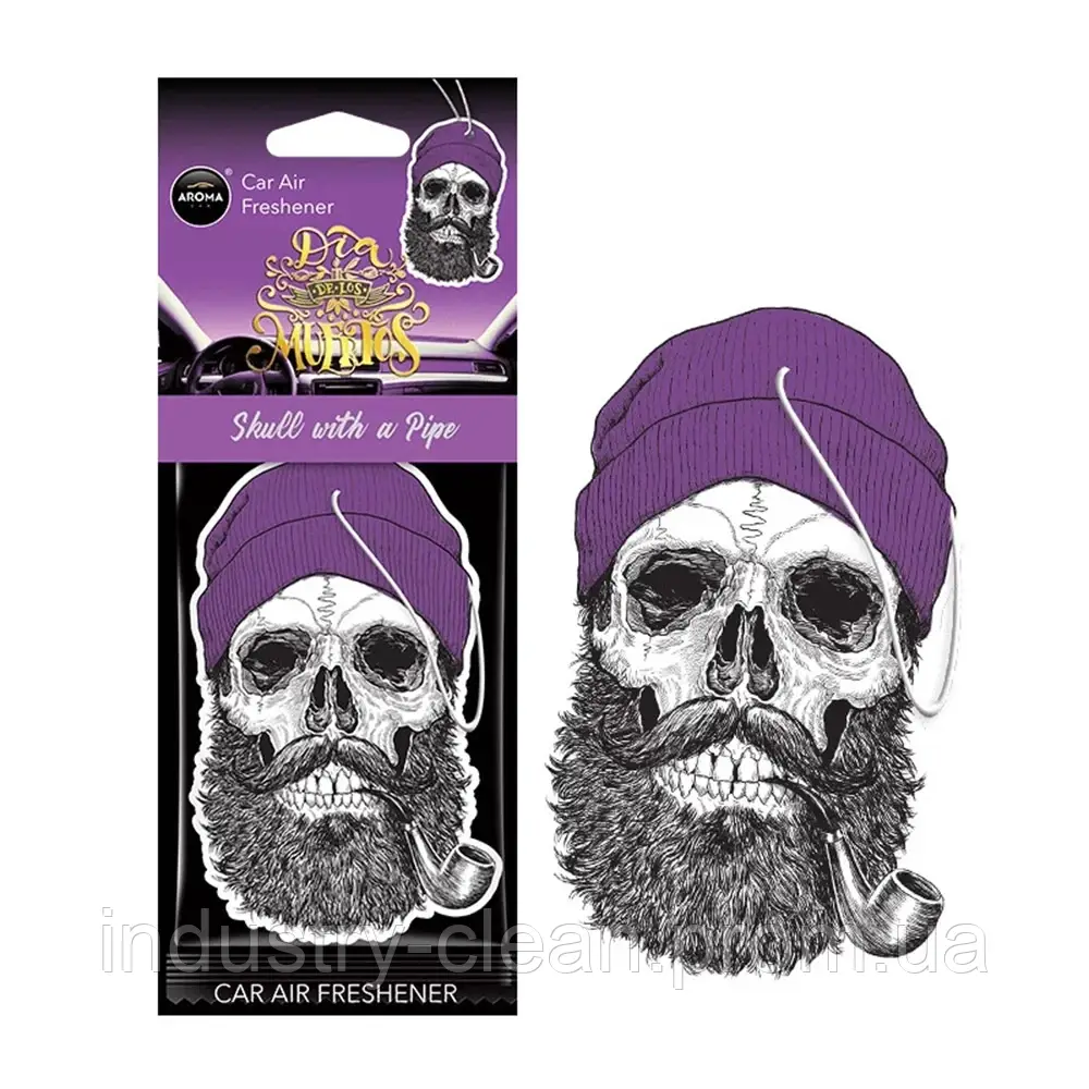 Автомобільний ароматизатор Aroma Car Dia De Los Muertos - Skull with a Pipe (103811)