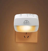 Світильник LED нічник з датчиком руху в розетку, три режима світла.