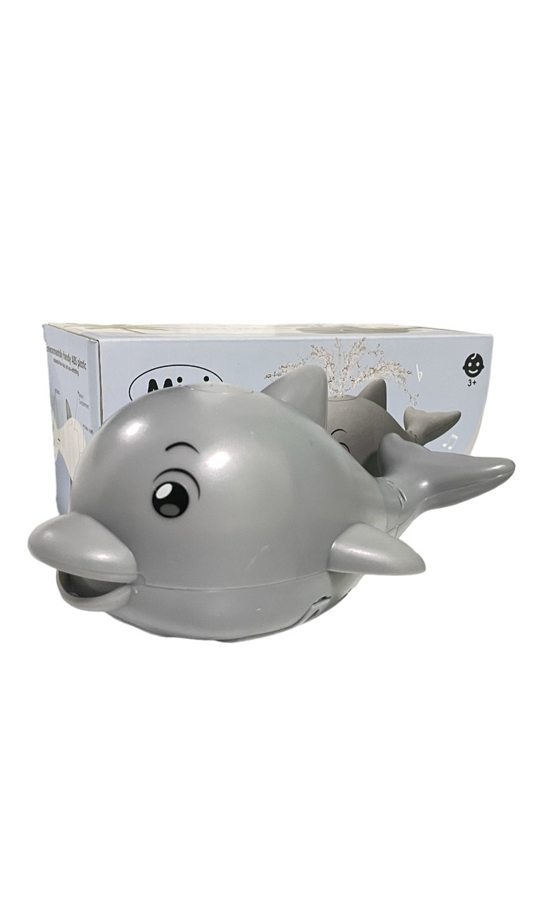 Игрушка для ванной Дельфин спрей светящийся с фонтаном Серый (6699) - фото 2 - id-p2101709907