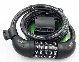 Замок тросовий кодовий Feel Fit 1200х10 із тримачем