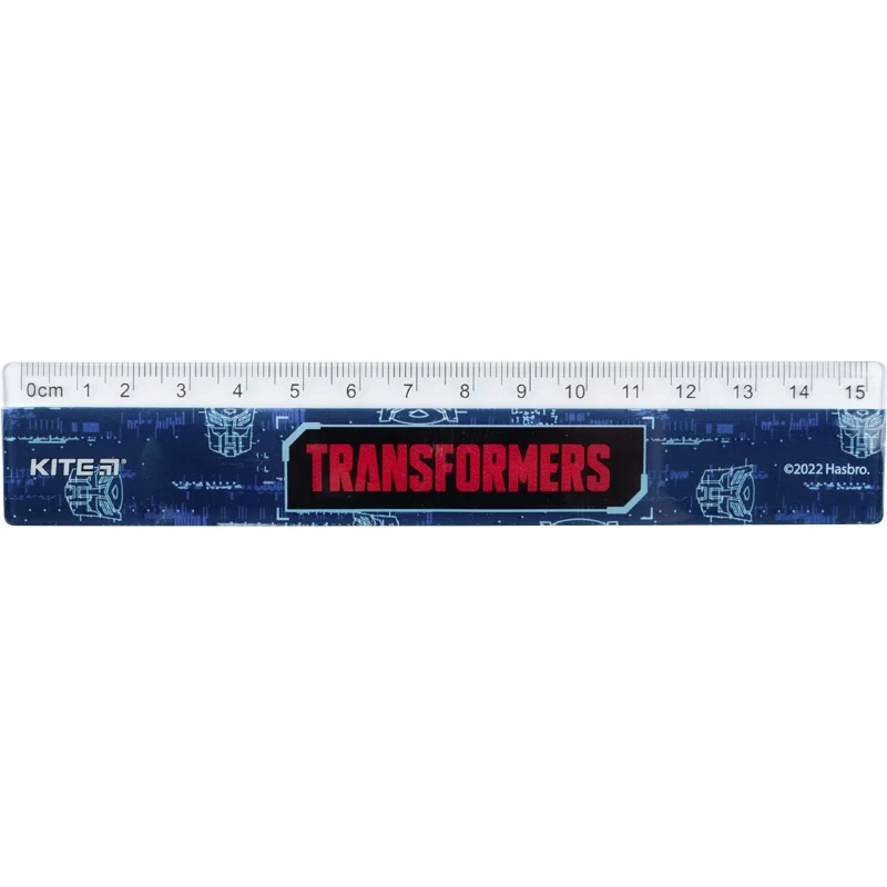 Лінійка пластикова Kite Transformers 15 см TF22-090