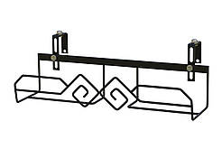 Металева підставка для квітів і вазонів Adore Décor 12х16х51 см Чорний