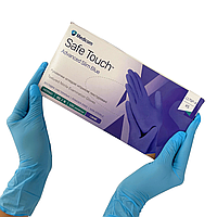 Нитриловые перчатки Medicom SafeTouch®, 3.6 грамма, XS (5-6), голубые, 100 шт