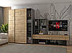 Шафа-купе "G-Caiser" 160х60х240 см. 2 ДСП/3 частини, Графіт/Дуб Евок, фото 2