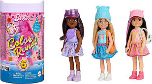 Лялька Барбі Челсі Кольорове перетворення Спортивна серія Barbie Chelsea Color Reveal Mattel HKT85