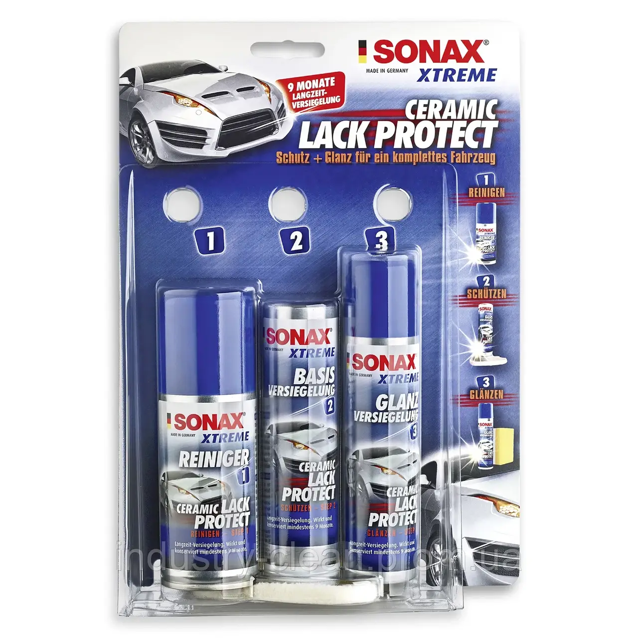 Набір для захисту ЛФП керамічним покриттям (рідке скло) 240 мл SONAX XTREME Ceramic Lackprotect (247941)