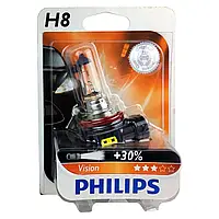 Лампа автомобільна галогенна PHILIPS Vision +30% H8 12360B1 (824165 )