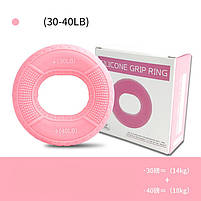 Еспандер для пальців та передпліччя гумовий зі зміною навантаженням на 14 кг та 18 кг 29130 рожевий, фото 2