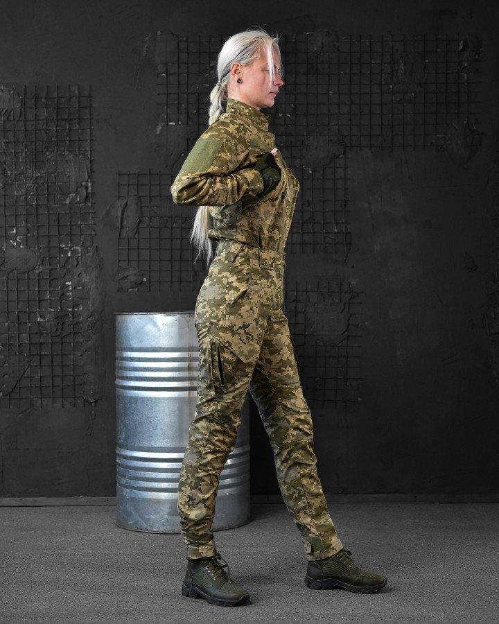 Тактический весенний женский костюм пиксель, военная форма для женщин, женская форма с липучками под шевроны - фото 2 - id-p2101739115