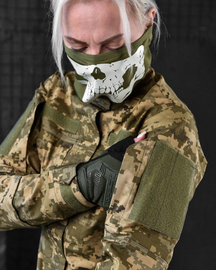 Тактический весенний женский костюм пиксель, военная форма для женщин, женская форма с липучками под шевроны - фото 5 - id-p2101739115