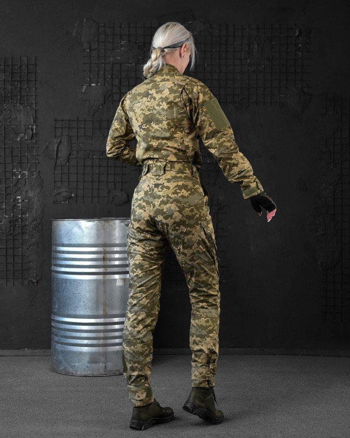 Тактический весенний женский костюм пиксель, военная форма для женщин, женская форма с липучками под шевроны - фото 3 - id-p2101739115