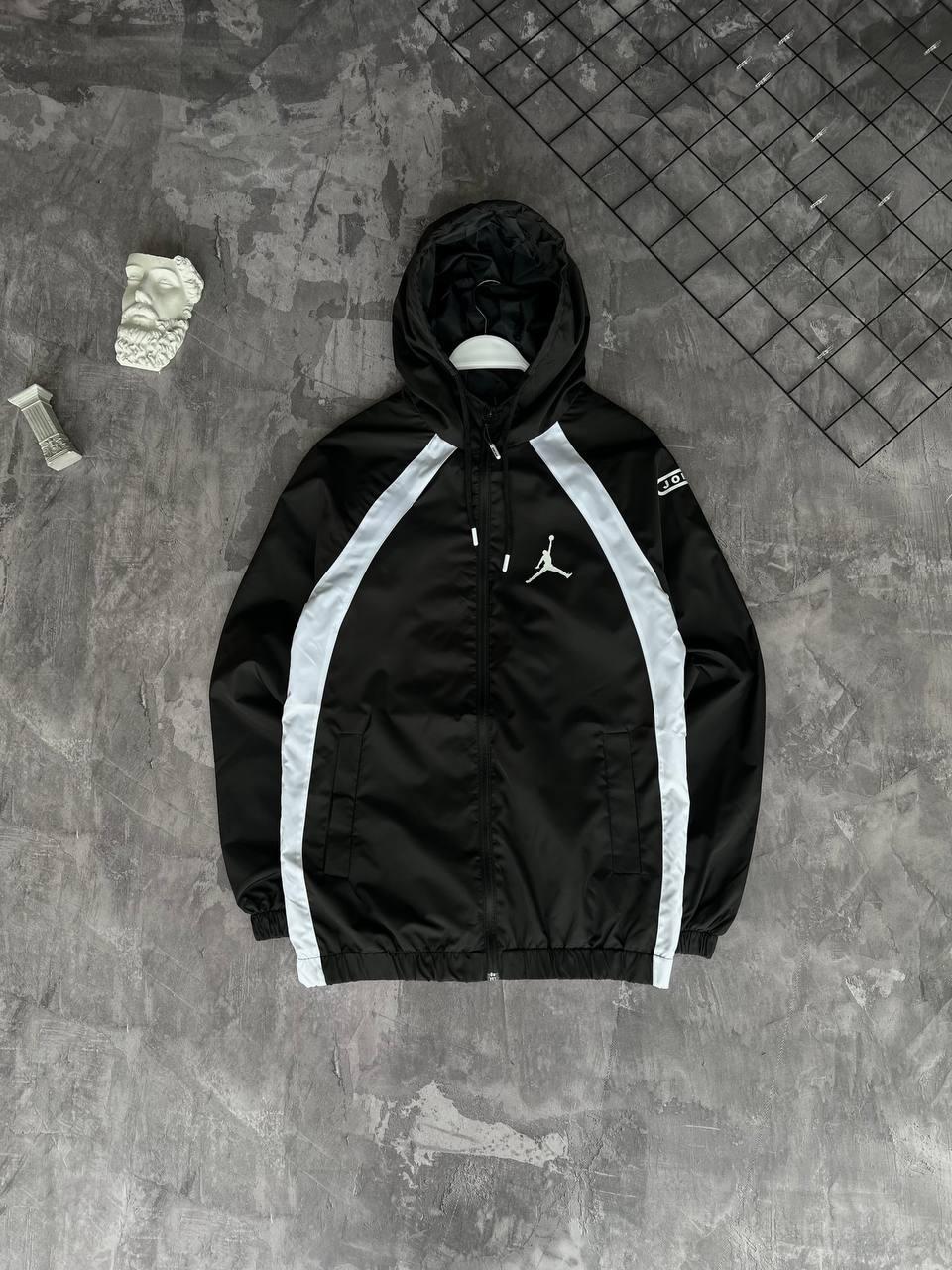 Чоловіча куртка вітровка Jordan M1809 чорна S, XXL, фото 1