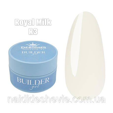 Моделюючий гель для нарощування - 30 мл, Builder Gel, Дизайнер Royal milk R3, фото 2