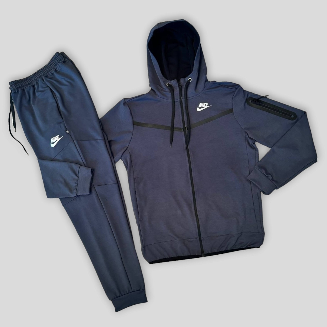 Спортивный костюм мужской Nike Tech Fleece серый подростковый весенний ...