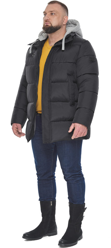 Куртка міцна чоловіча чорна на зиму модель 64550 54 (XXL)