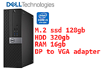 Компьютер Dell OptiPlex 5040 SFF / Intel Core i5-6500 4 ядра / 16 GB DDR3 / 120 GB SSD M.2 + HDD 320gb