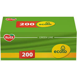 Серветки косметичні Ruta Ecolo Білі 2 шари 200 шт. 4820023748576 smart