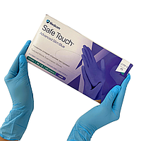 Нитриловые перчатки Medicom SafeTouch®, 3.6 грамма, XL (9-10), голубые, 100 шт