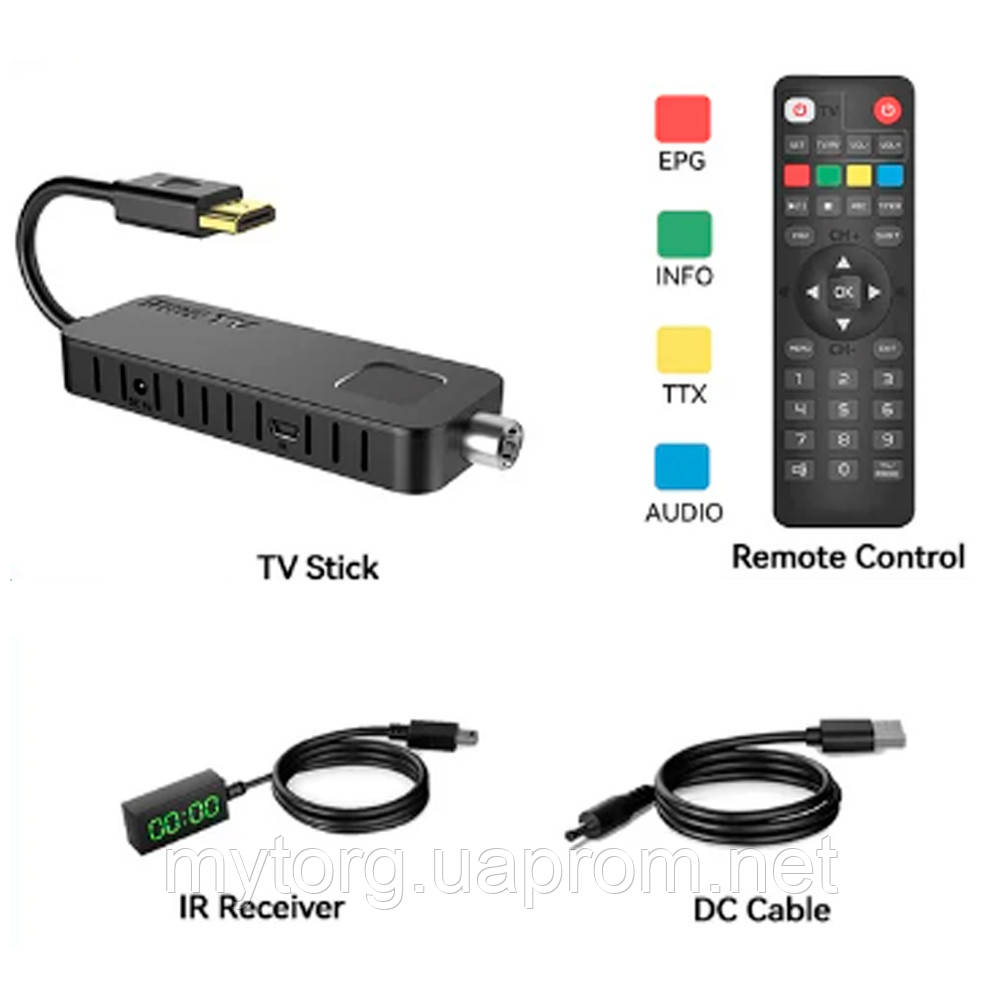 ТВ-тюнер UBISHENG DVB-T2 DVB-C Dolby Audio H.265/HEVC U3mini Черный - фото 2 - id-p2101751590