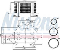 Масляный радиатор FORD KUGA / FORD FOCUS / PEUGEOT 301 / CITROEN DS3 1996-2021 г.