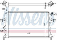 Радиатор OPEL ASTRA G (T98) / OPEL ZAFIRA A (T98) / OPEL ASTRA G CLASSIC (T98) 1998-2009 г.