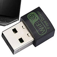 Wi-Fi Адаптер USB Миниатюрный 150 Мбит/с Черный