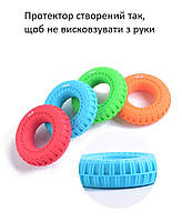 Тренажер еспандер-бублик для кисті з навантаженням 36 кг (80LB). Маленький кистьовий еспандер для рук, фото 3