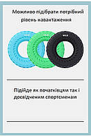 Тренажер еспандер-бублик для кисті з навантаженням 36 кг (80LB). Маленький кистьовий еспандер для рук, фото 7