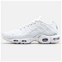 Мужские кроссовки Nike Air Max TN Plus White весна-осень, белые кожаные кроссовки найк аир макс тн плюс