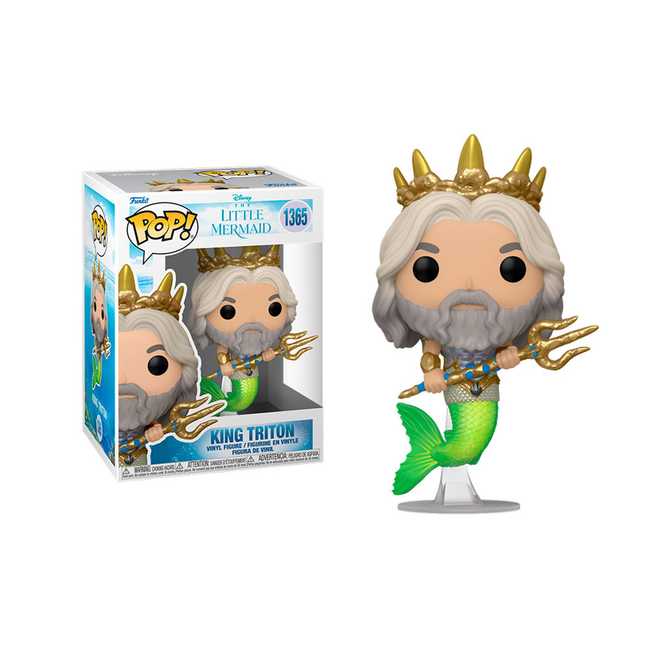 Фігурка Funko Pop Фанко Поп The Little Mermaid King Triton Русалочка Король Тритон 10 см LM KT 1365, фото 1