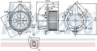 Вентилятор кабины кондиц. FIAT PUNTO (188_) / FIAT DOBLO (223_) 1999-2012 г.