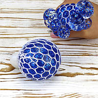 Іграшка антистрес Стресбол з блискітками 6х6 (синій)