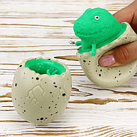 Іграшка антистрес Фуфлік Дракон зелений із бежевого яйця